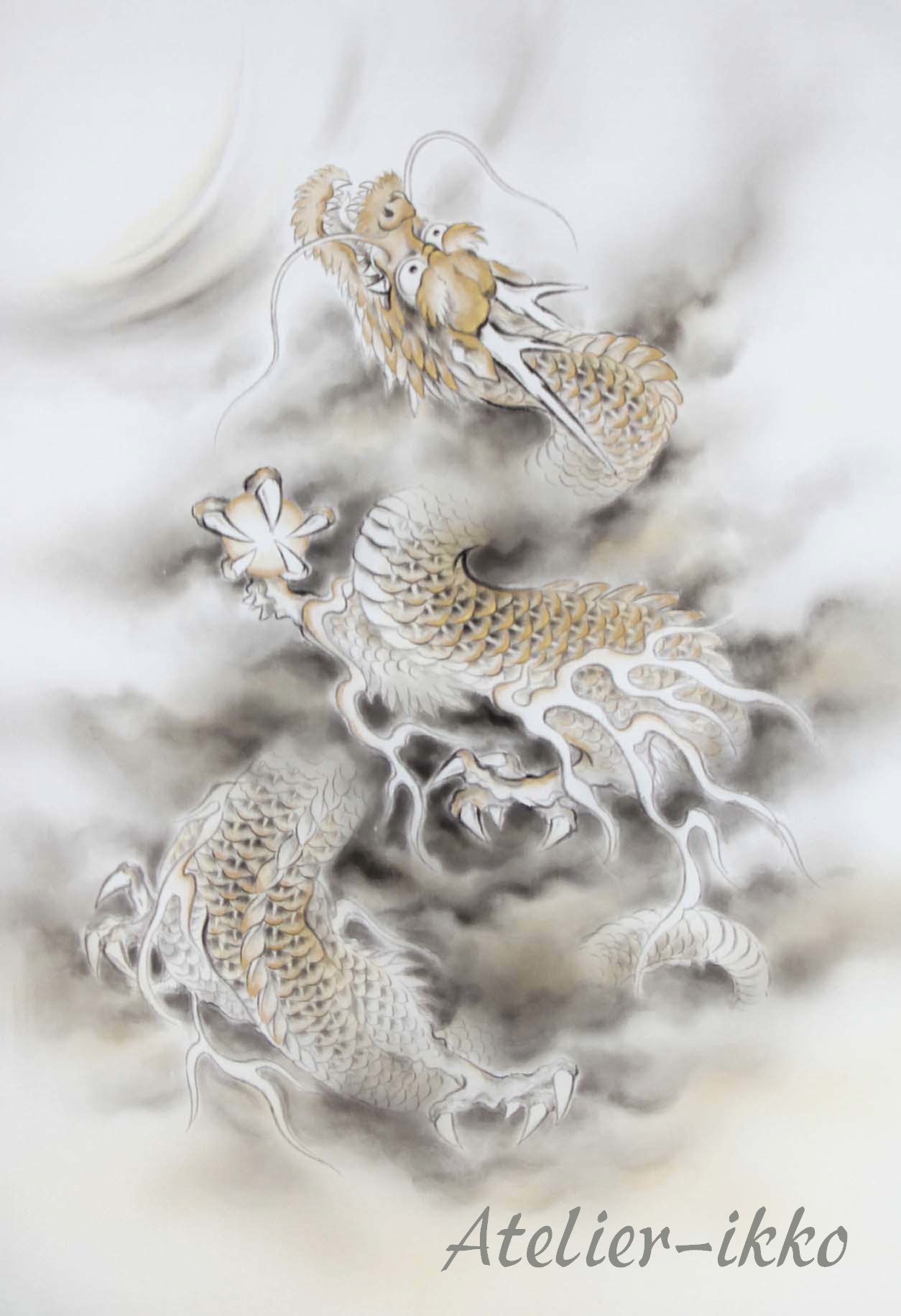 龍の絵　昇龍　金龍